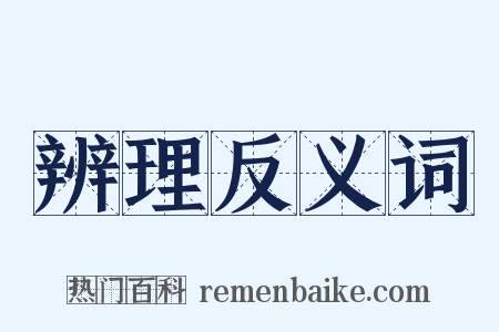 辨理反义词是什么意思的图片